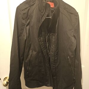 Zara Men's Black Military Jacket